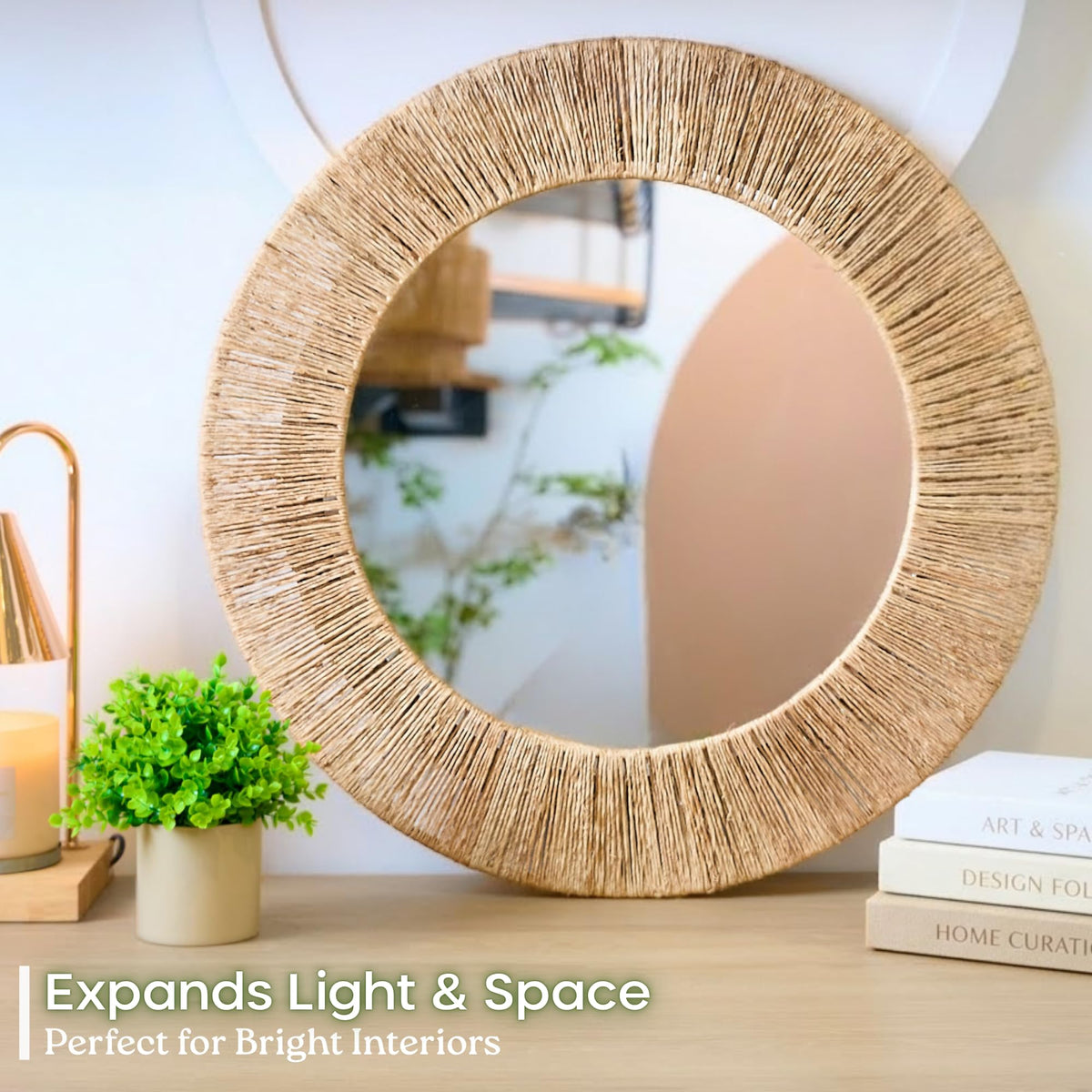 Chi An Home handcrafted weave adds rustic charm and personality.