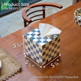 Chi An Home tissue box cover on a coffee table complements living room decor.