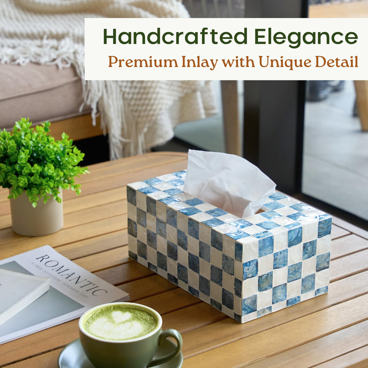 Bottom panel refills easily for Chi An Home tissue box cover.
