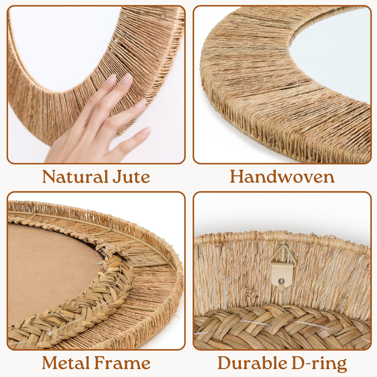 Chi An Home natural jute texture suits boho and farmhouse interiors.