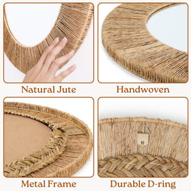Chi An Home natural jute texture suits boho and farmhouse interiors.