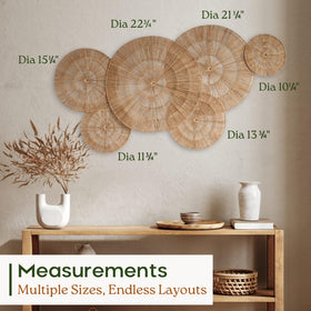 Chi An Home 12-inch woven jute plate brings coastal warmth to walls.