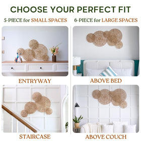 Chi An Home 13-inch jute wall plate offers lightweight indoor art.
