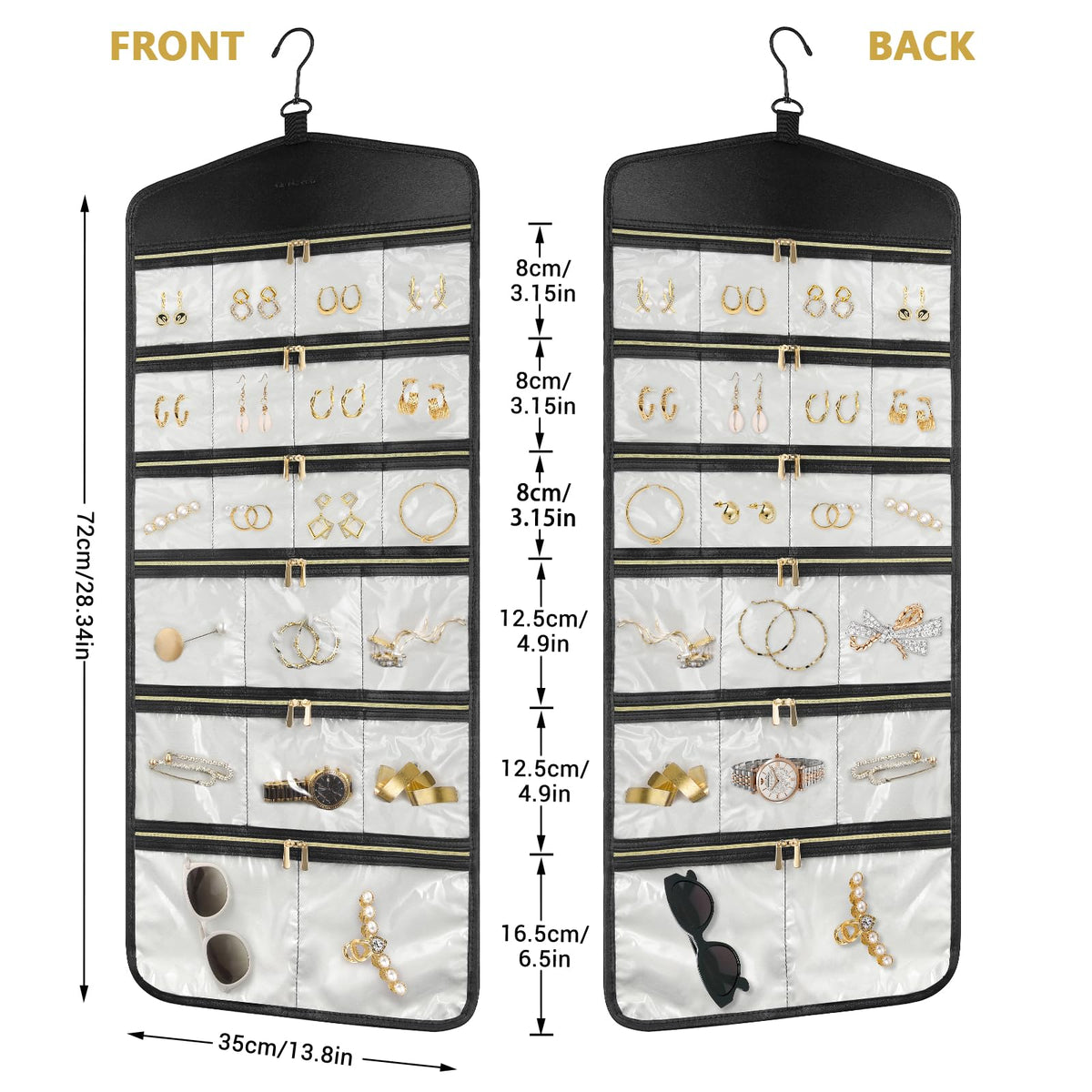 CHICECO versatile storage organizer suitable for jewelry, bows, ties, nail polishes, makeup, and more.