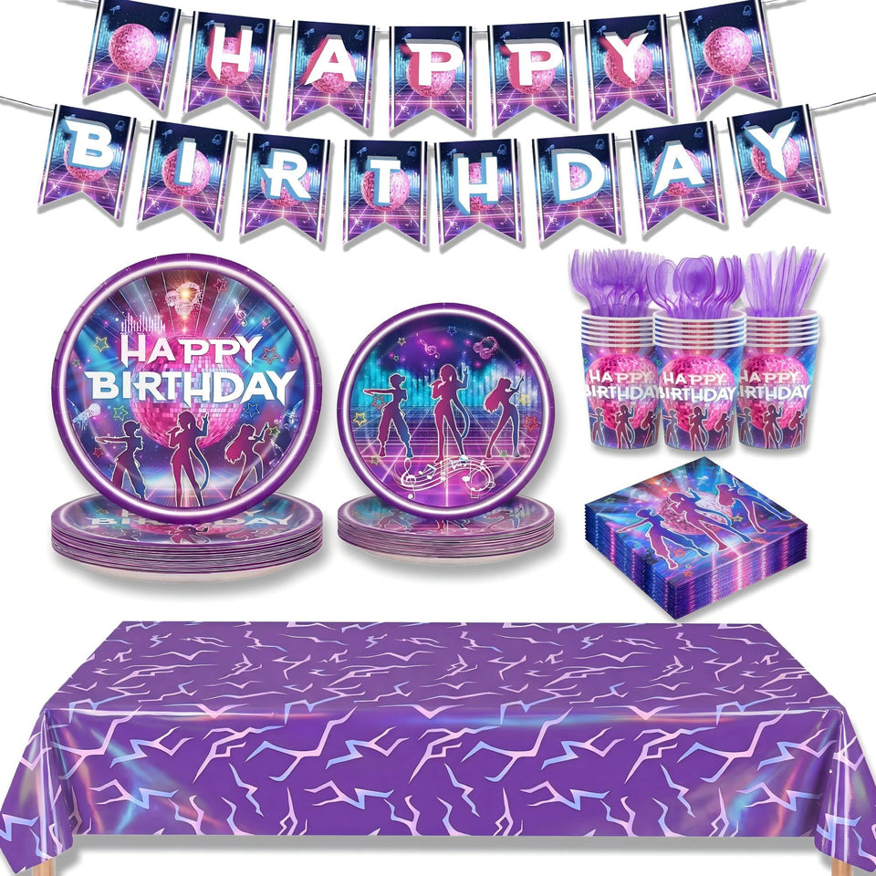 CHICMOSS banner with KPop disco design for vibrant birthday celebrations