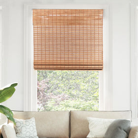CHICOLOGY Bamboo Roman Shade with light-filtering effect for warm living room light