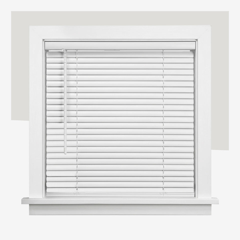 CHICOLOGY cordless mini blinds assembly shows easy, cord-free operation for a safer, neater window.
