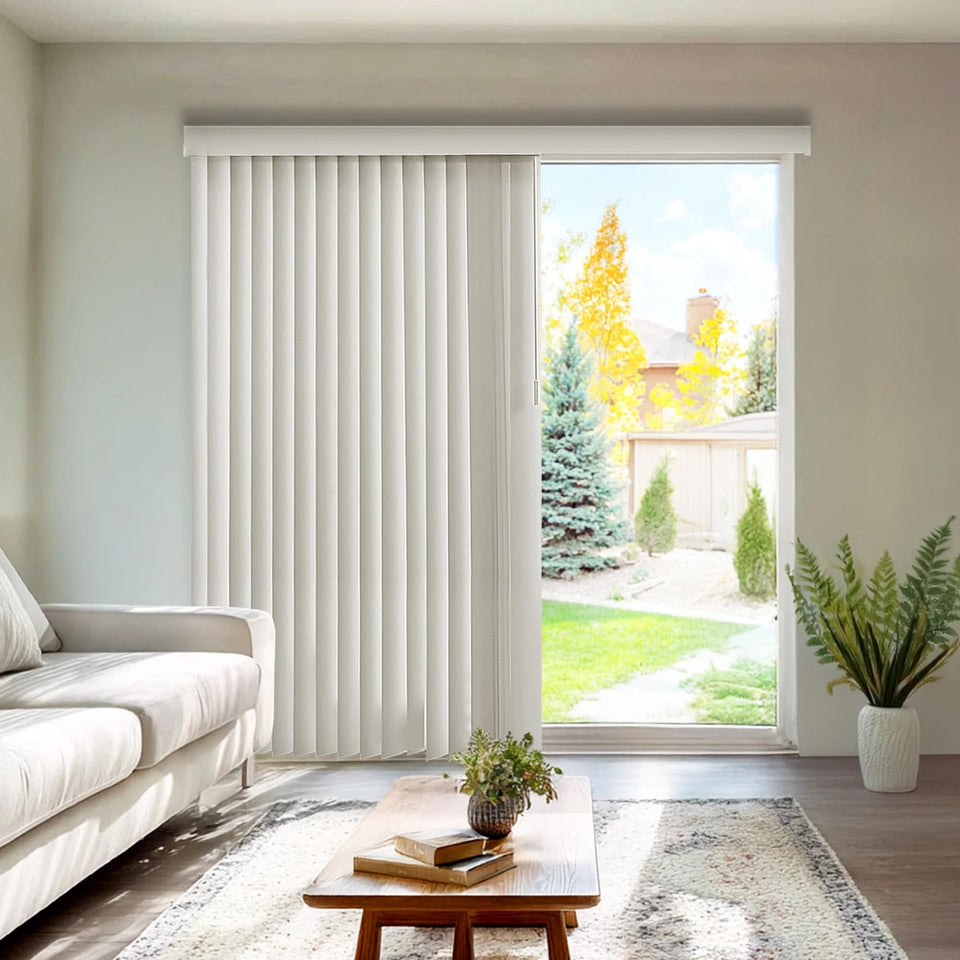 CHICOLOGY vertical blinds 78w-84h side view for sliding doors with modern styling and easy fit.