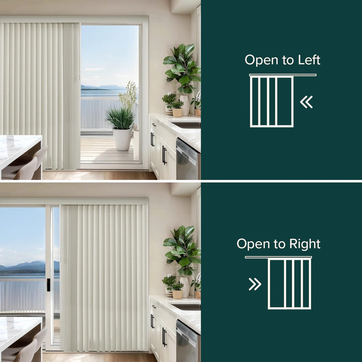 CHICOLOGY vertical blinds installation includes headrail and hardware for simple setup.