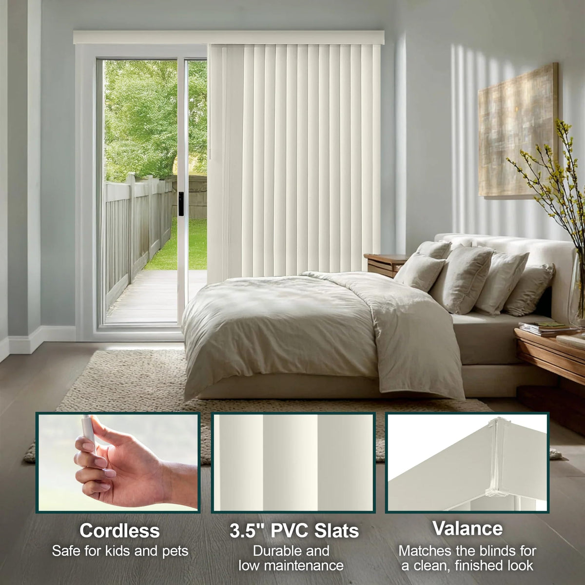 CHICOLOGY vertical blinds reversible stack-left-right highlight flexible room layout and balanced aesthetics.