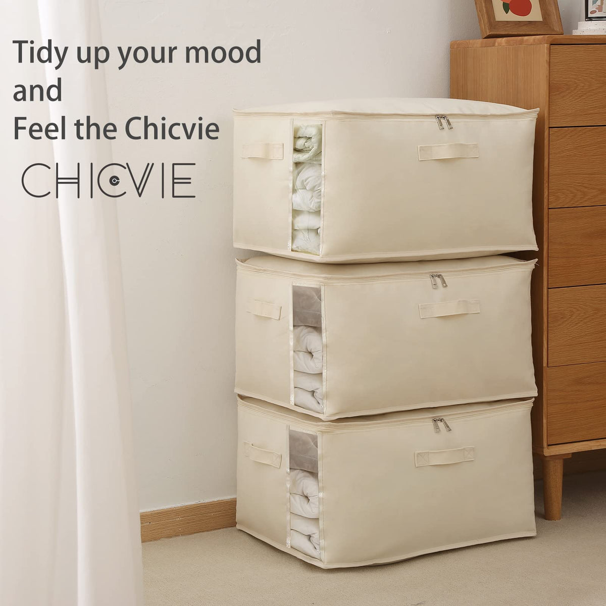 CHICVIE 75L storage container fits in closets and shelves for versatile storage