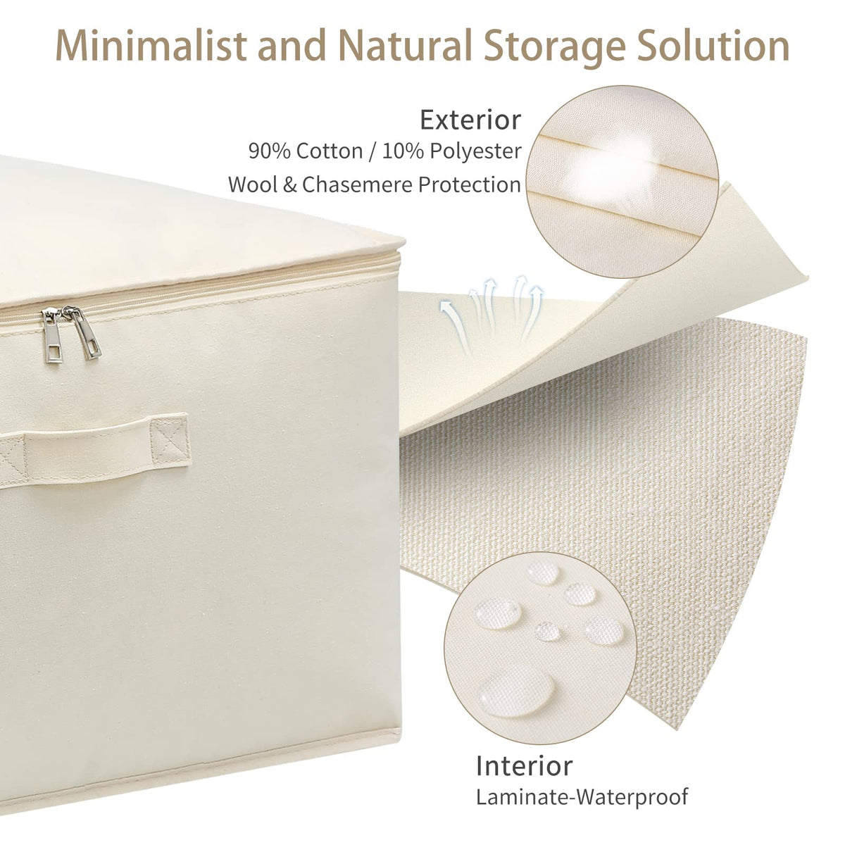 CHICVIE storage bag with reinforced handles for easy lifting and moving