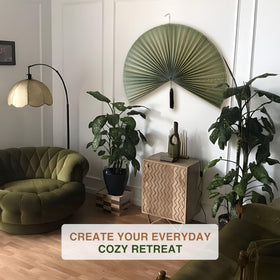 Chicvillage 47-inch green wall fan anchors a bed or sofa with style.