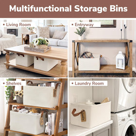 CHICVITA beige storage bin tucked inside a drawer for organized items