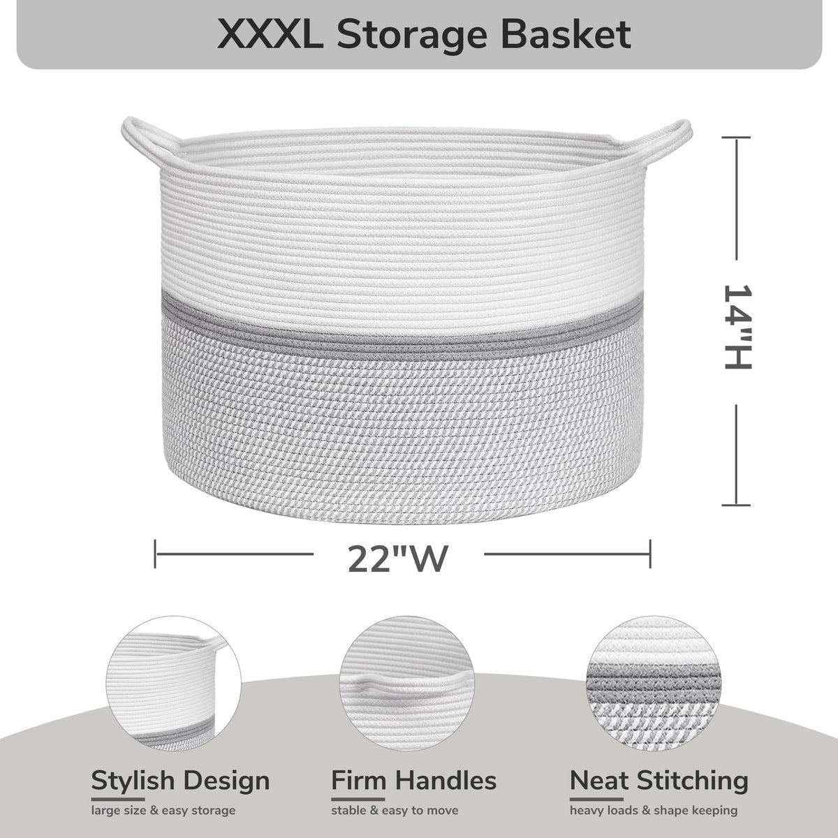 CHICVITA foldable and machine washable basket for quick cleaning