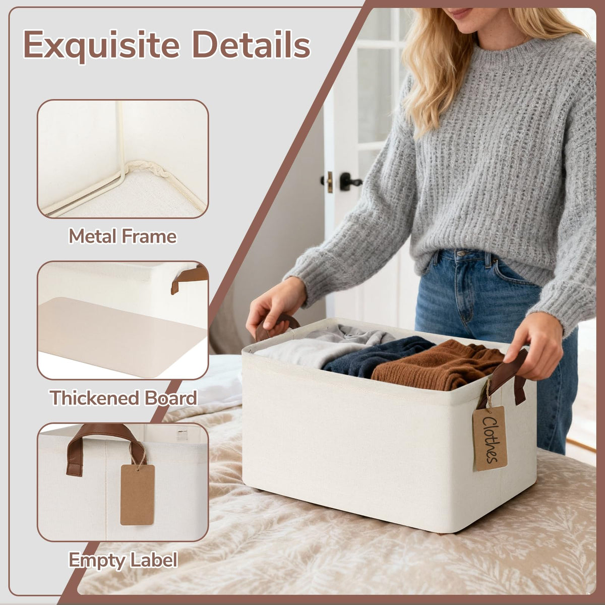 CHICVITA foldable design saves space when not in use