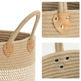 CHICVITA decorative white basket enhances any room's decor