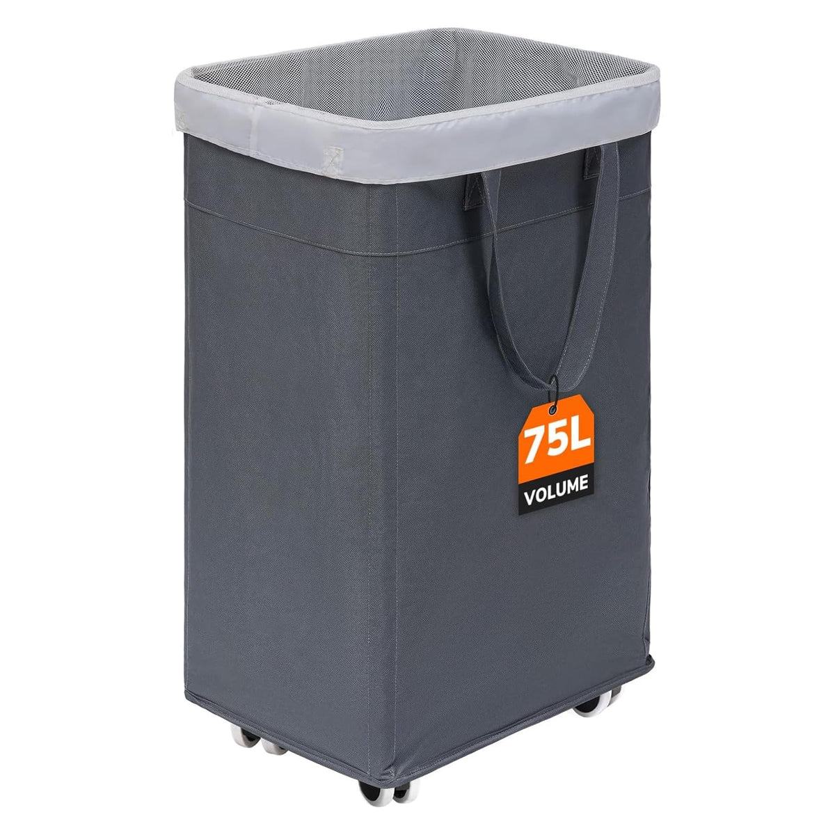 CHICVITA rolling laundry basket with wheels for effortless transport and tidy dorm rooms.