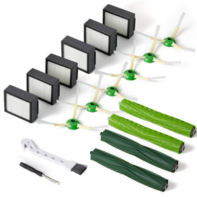 CHIKIXSON dual multi-surface brushes for Roomba E/I/J series improve debris pickup