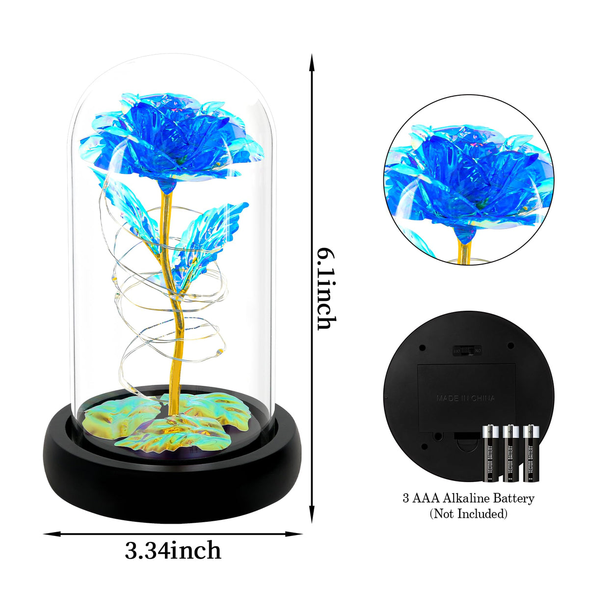 Childom blue rose dome enhances living room decor