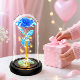 Childom blue rose dome closeup highlights vivid color and delicate petals.