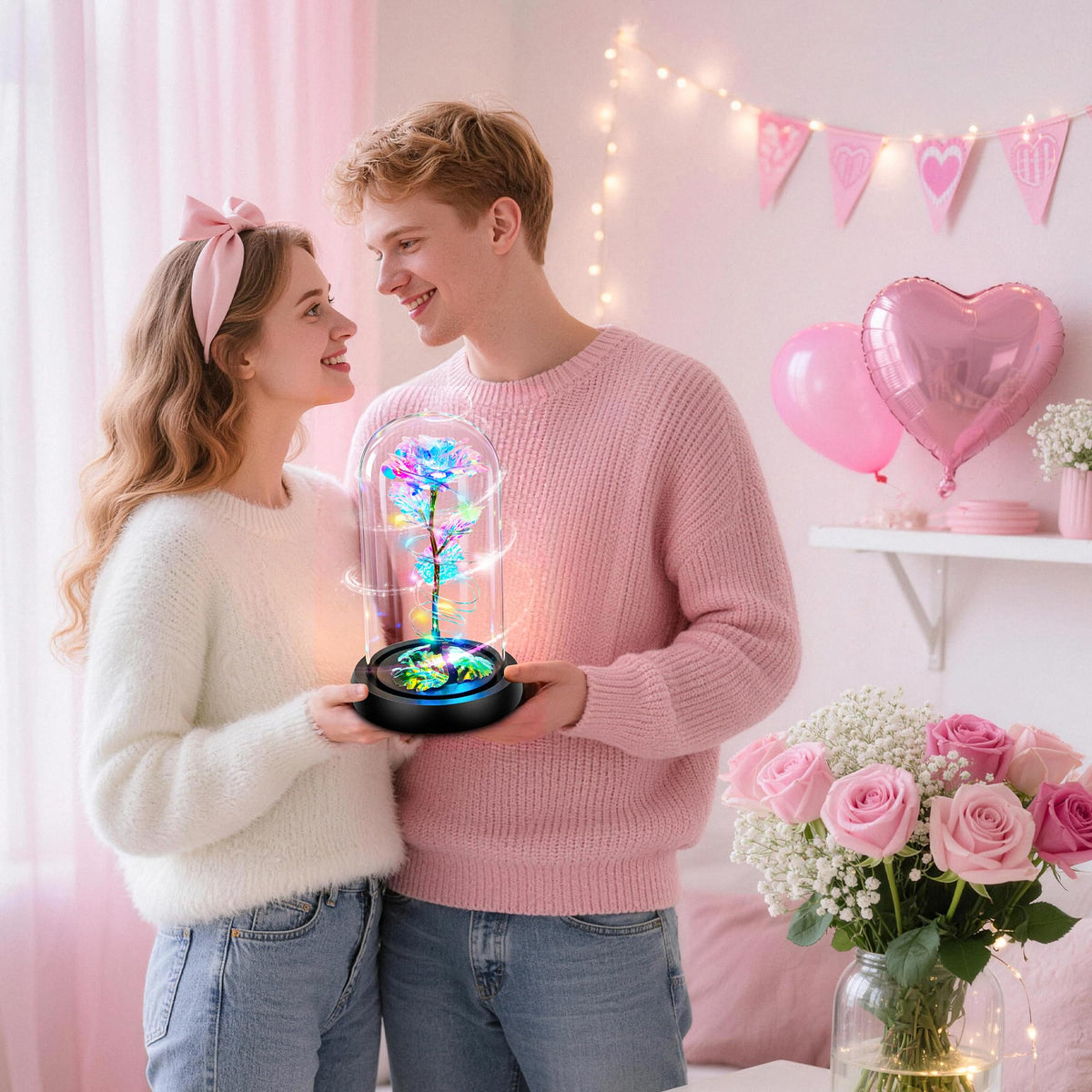 Childom desk-rose-dome adds a stylish glow to work or study