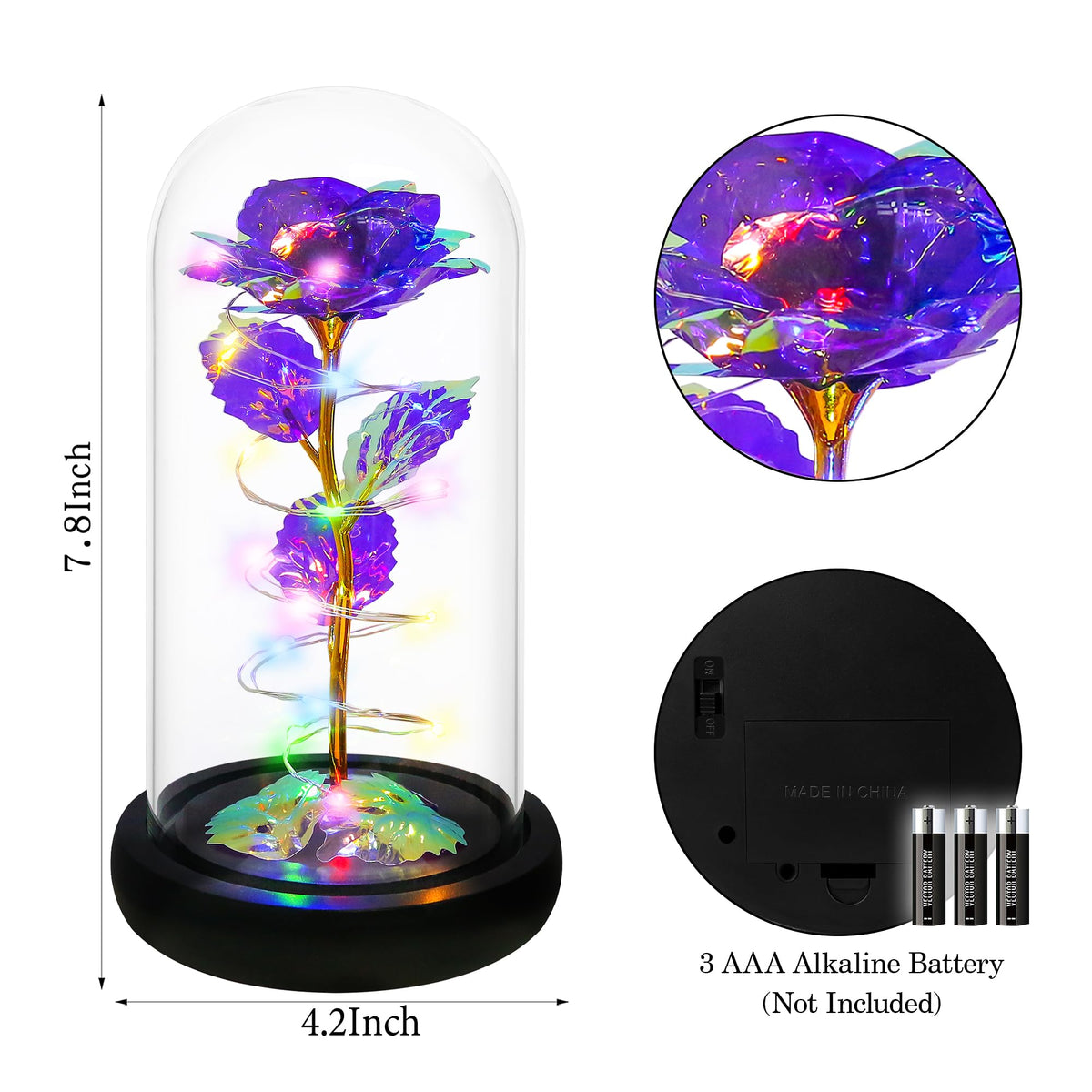 Childom desk rose light-up makes an elegant workstation accent.