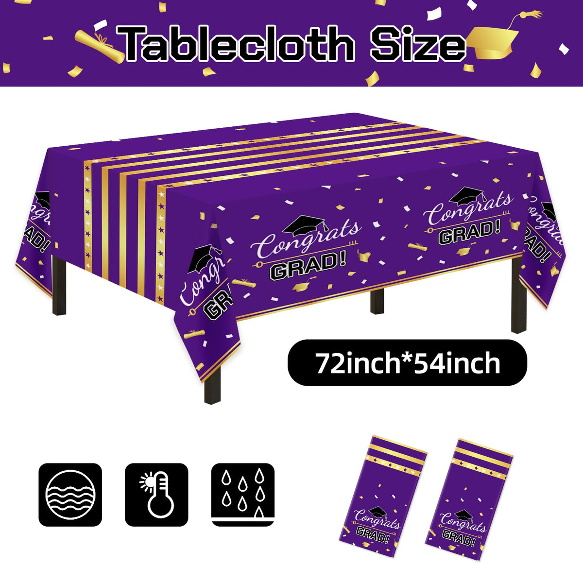 Childom 7 inch graduation plates in purple gold for small bites