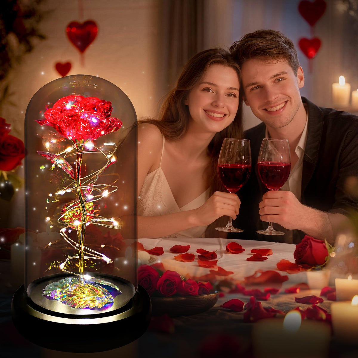 Childom LED strip light rose illumination for a soft bedside glow