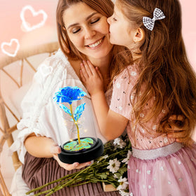 Childom light up glass dome rose showcases long lasting beauty in any room