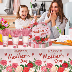 Childom Mothers Day cups—pink cups for mess-free drinking and easy cleanup.