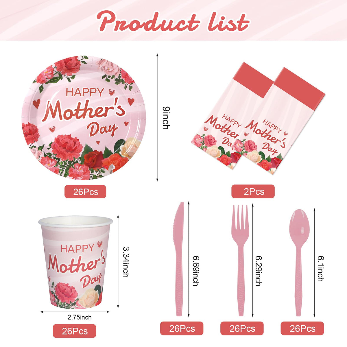 Childom Mothers Day knives—disposable cutlery for simple food service.