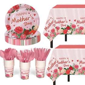 Childom Mothers Day plates—bright 9-inch dinner plates for quick celebration serving.