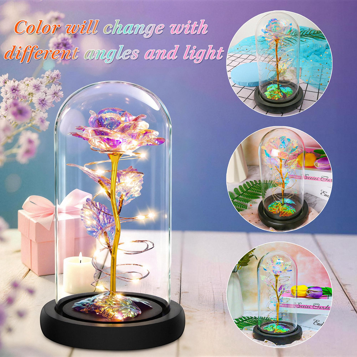 Childom nightstand decor rose adds timeless beauty year-round