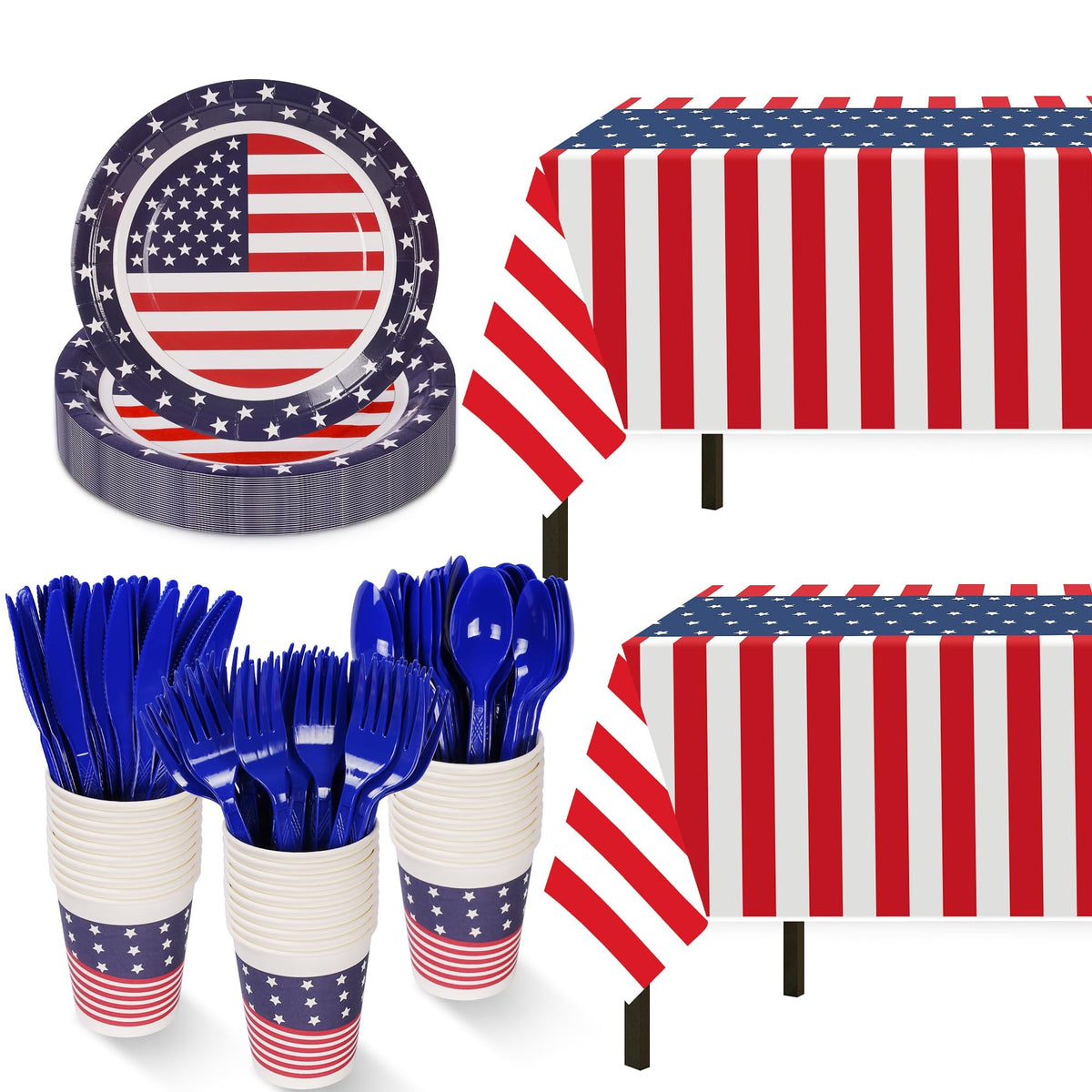 Childom patriotic plates 9-inch for outdoor Independence Day meals
