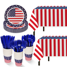 Childom patriotic plates 9-inch for outdoor Independence Day meals