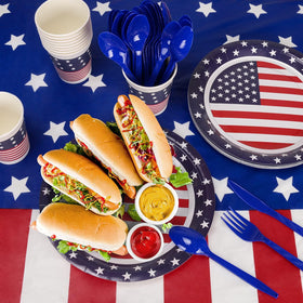 Childom patriotic blue spoons for kid-friendly serving