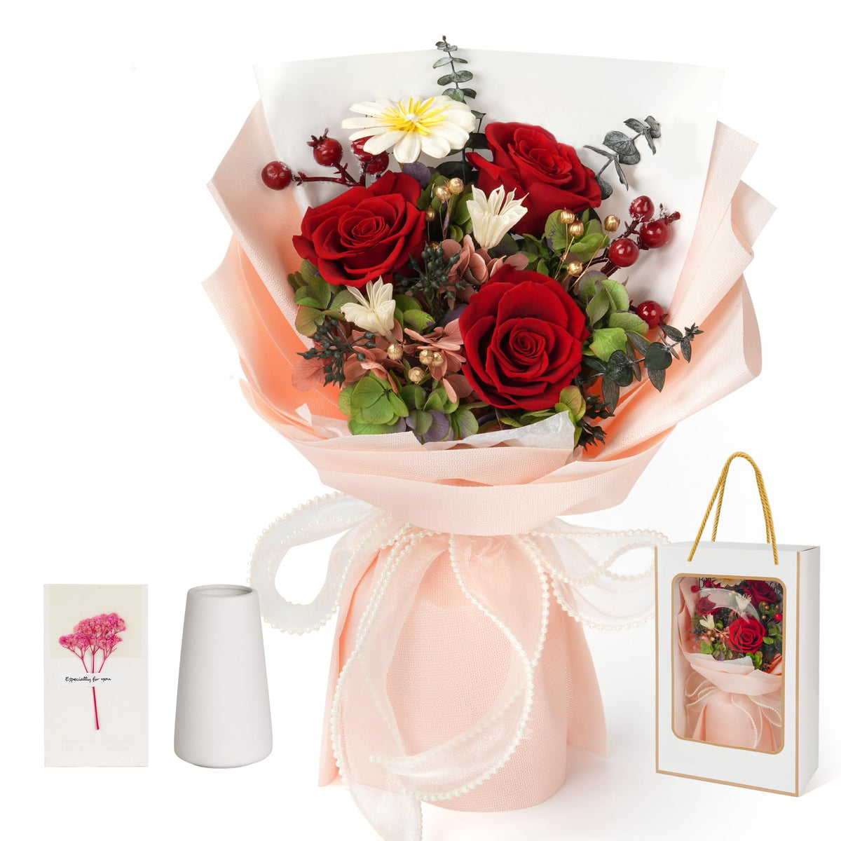 Childom preserved rose bouquet for Mother's Day adds lasting color to decor