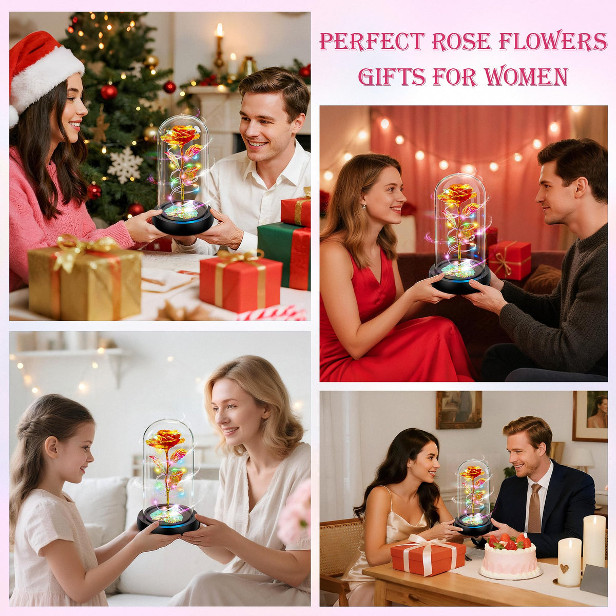 Childom color-changing rose dome adds festive charm to any room.