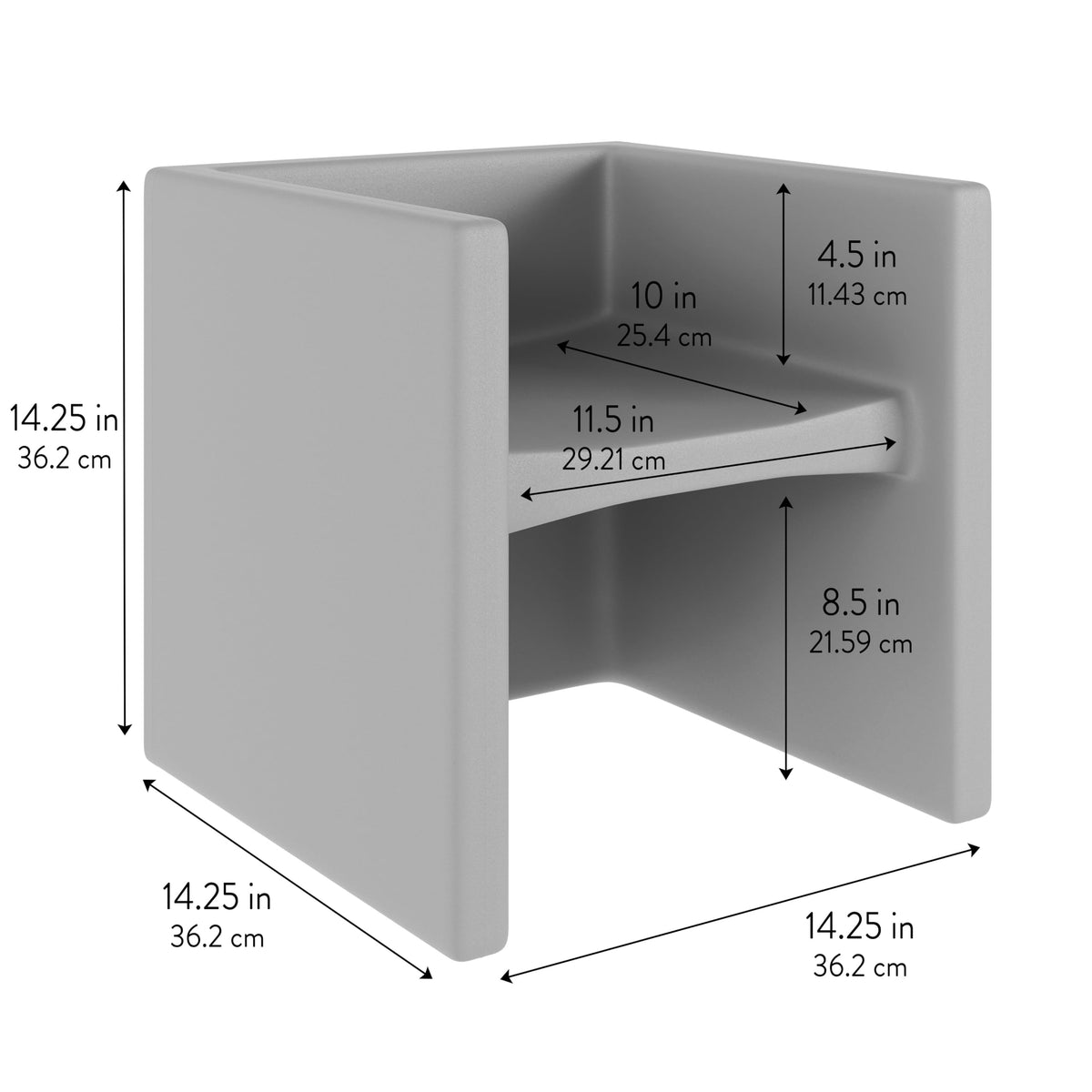 Children's Factory 6-inch seat cube chair supports early learning with adjustable height.