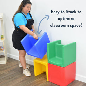 Children's Factory ships fully assembled for quick setup anywhere.