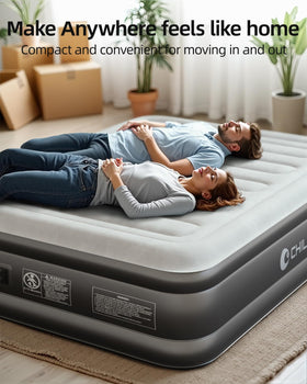 CHILLSUN air mattress for camping and travel is ideal for home and trips.