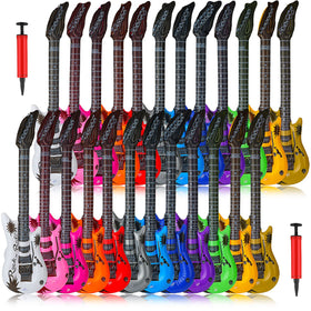 Chitidr inflatable guitars showcased at full 36-inch length for a bold party prop