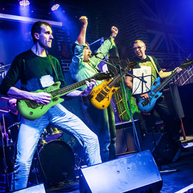 Chitidr rock-star props decorate a stage or photo area
