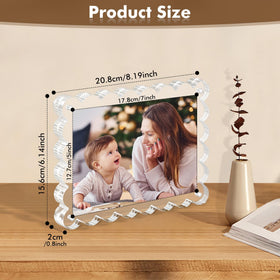 Chivalral UV-protected 10mm thick acrylic frame preserves photos with lasting clarity.