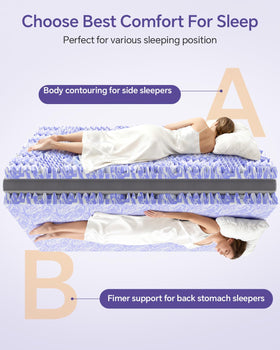 ChiXpace cooling fabric enhances breathability for a cooler night sleep.