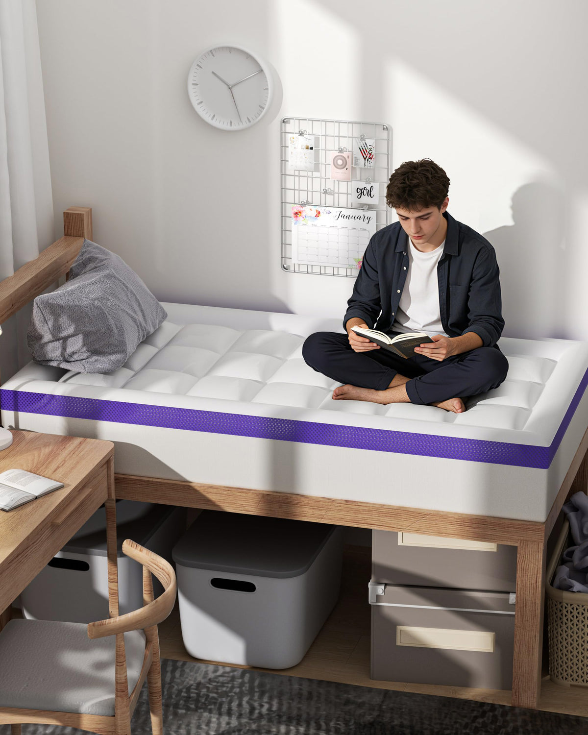 ChiXpace cooling breathable fabric detail promotes airflow during sleep.
