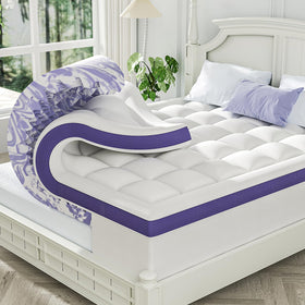 ChiXpace dual-layer topper with 2-inch gel memory foam for cooling comfort
