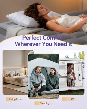 ChiXpace machine-washable cover simplifies refreshing your topper.