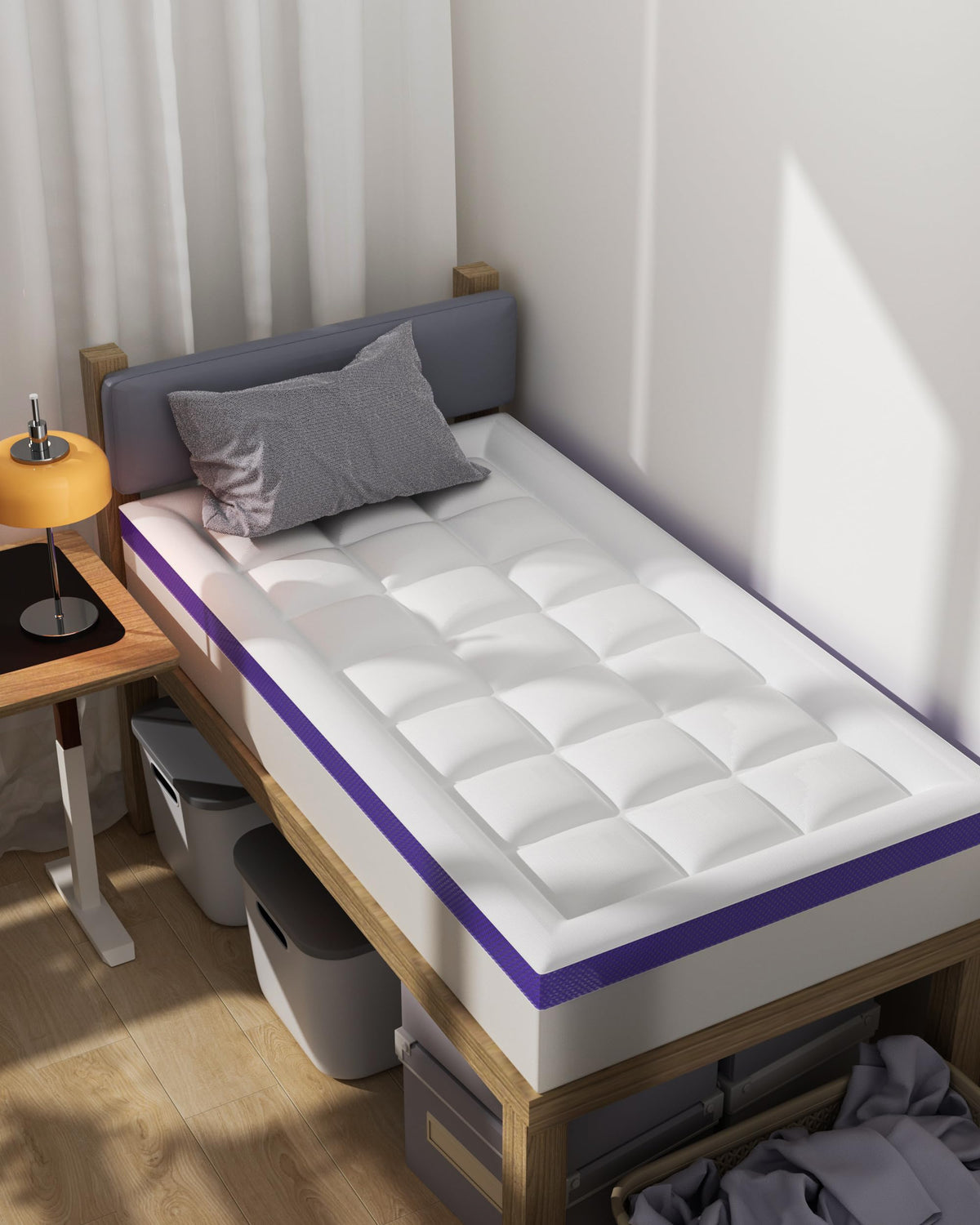 ChiXpace pillow-top cover fiber detail suggests luxurious softness.